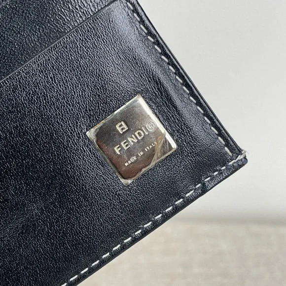 Fendi Zucca Monogram Dark Blue Clutch Wallet - Picture 5 of 12